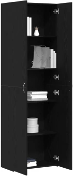 vidaXL Γραφείο Ντουλάπα Μαύρη Δρυς 60x32x190 εκ από Ξύλο
