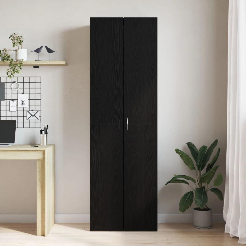 vidaXL Γραφείο Ντουλάπα Μαύρη Δρυς 60x32x190 εκ από Ξύλο