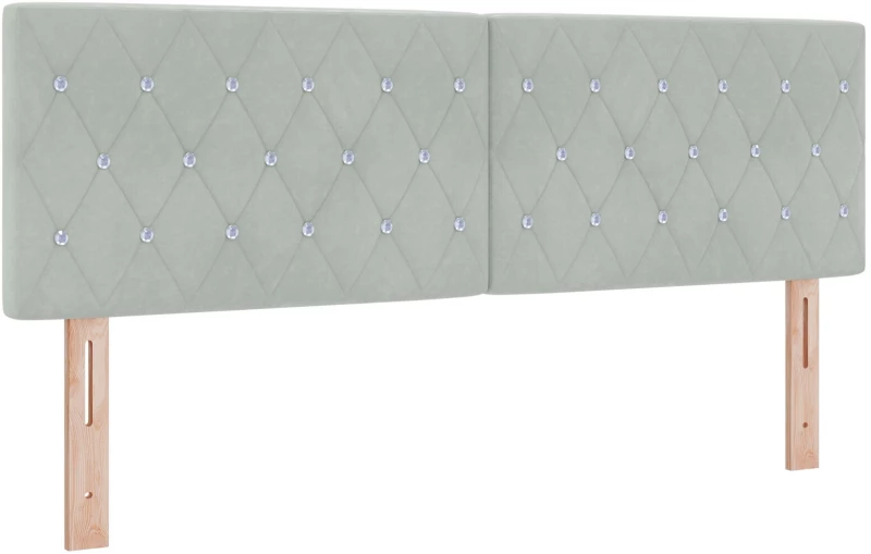 Κρεβάτι Box Spring με Στρώμα vidaXL Ανοιχτό Γκρι 140x200 εκ Βελούδινο