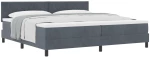 Κρεβάτι Box Spring vidaXL με Στρώμα Σκούρο Γκρι 200x200 εκ. Βελούδο