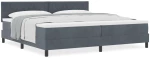 Κρεβάτι Box Spring vidaXL με Στρώμα Σκούρο Γκρι 200x200 εκ. Βελούδο