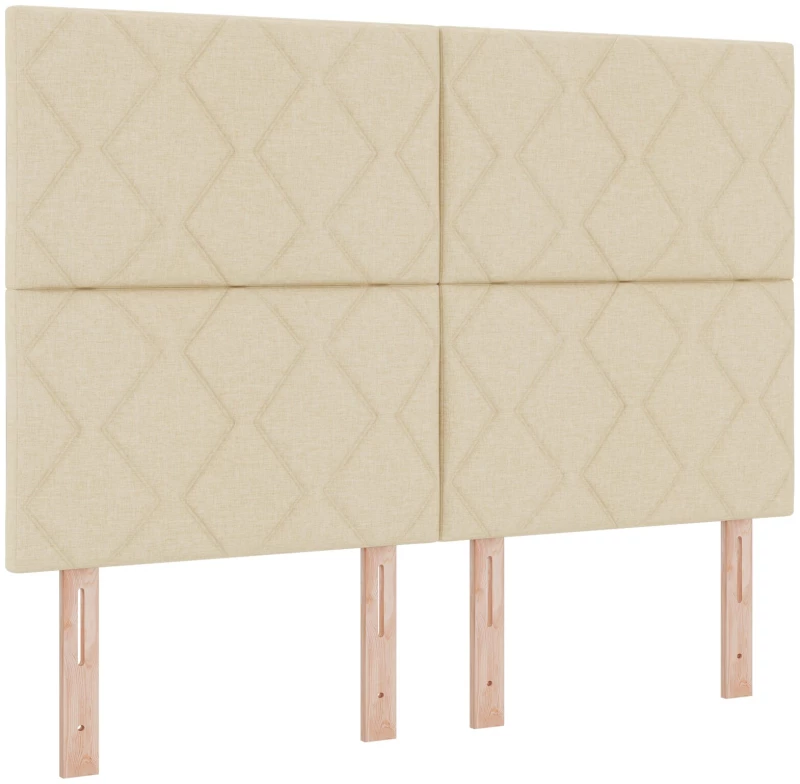 vidaXL Κρεβάτι με Ελατήριο και Στρώμα Κρεμ 140x200 cm Υφασμάτινο