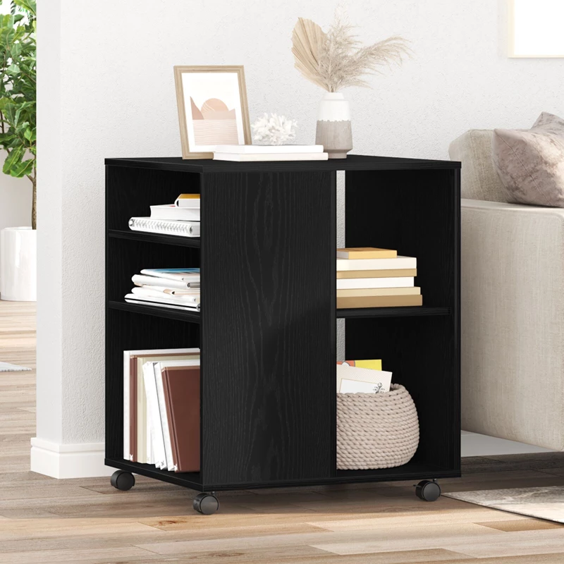 vidaXL Κάβα Αποθήκευσης Μαύρη Βελανιδιά 60x53x72,5 εκ Επεξεργασμένο Ξύλο