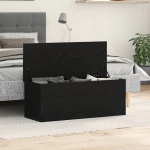 vidaXL Κουτί Αποθήκευσης Μαύρο Δρυς 102x35x35 εκ Επεξεργασμένο Ξύλο