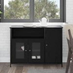 vidaXL Μπουφές Μαύρου Δρυός 100x35x75 εκ Επεξεργασμένο Ξύλο