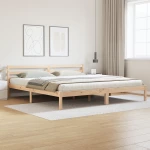 vidaXL Κρεβάτι με Κεφαλάρι 180x210 εκ Μασίφ Ξύλο Πεύκου