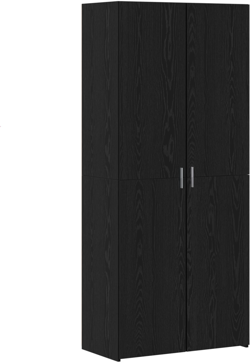 vidaXL Highboard Μπουφές Μαύρος Δρυός 40x42.5x185 εκ Επεξεργασμένου Ξύλου