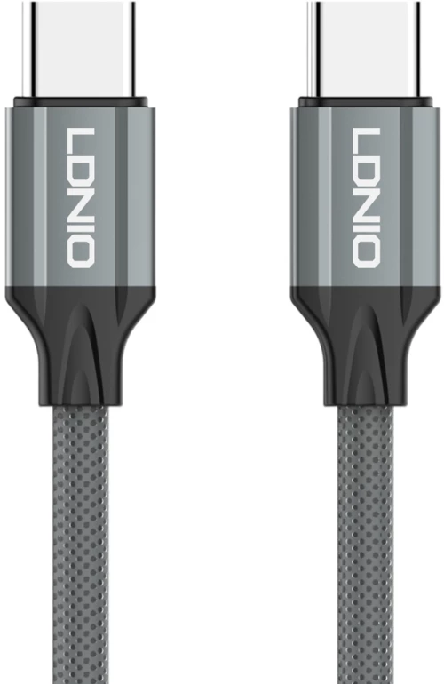 LDNIO καλώδιο USB-C σε USB-C LC442C, 65W PD, 2m, γκρι