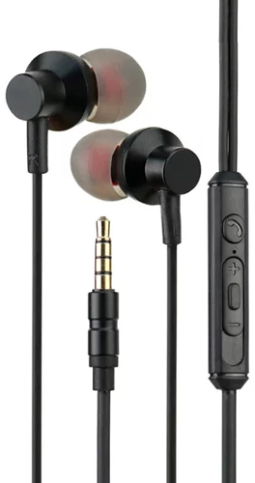 LDNIO earphones με μικρόφωνο HP06, 3.5mm σύνδεση, Φ10mm, 1.2m, μαύρα