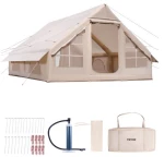 VEVOR Inflatable Tent for Camping 5-8 Person Glamping Tent with Pump Easy Set up