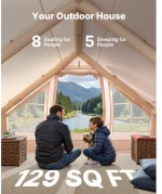 VEVOR Inflatable Tent for Camping 5-8 Person Glamping Tent with Pump Easy Set up