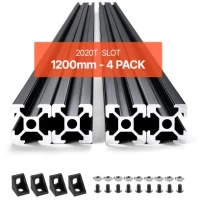 VEVOR 4PCS 47.2 in (1200mm) T Slot 2020 Aluminum Extrusion Anodized Linear Rail