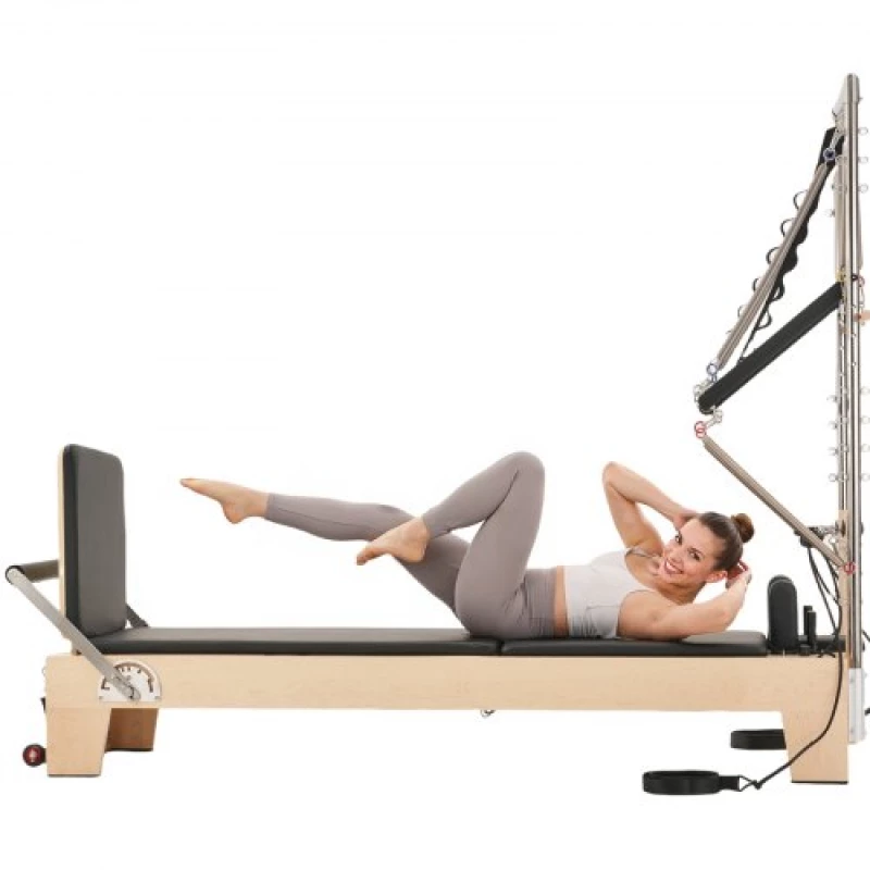 VEVOR Pilates Reformer Wood Pilates Machine Home Gym Workout Equipment