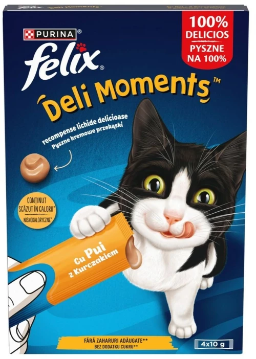 Snack for Cats Purina Felix Deli Moments Chicken Κοτόπουλο 4 x 10 g