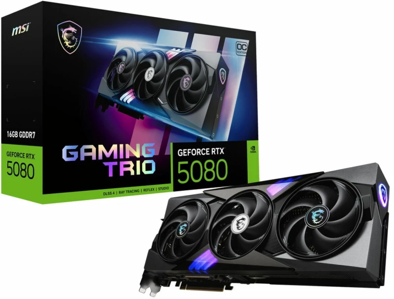 Κάρτα Γραφικών MSI RTX 5080 16G GAMING TRIO OC 16 GB