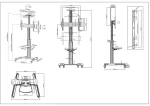 Βάση τηλεόρασης για το πάτωμα Manhattan 461245 70" 50 kg