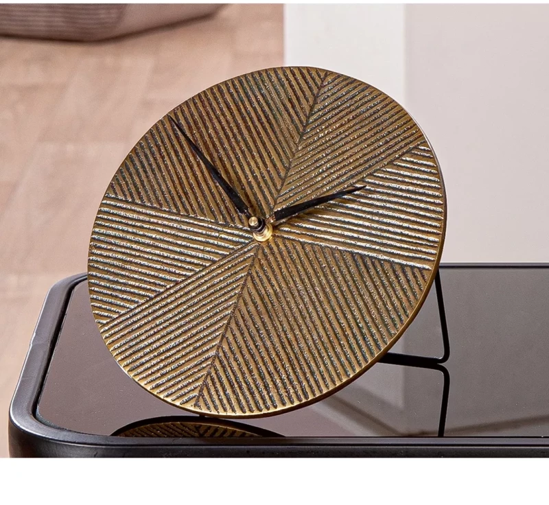 Floor/Table Ρολόι "Rapa" Αλουμίνιο Μπρούντζινο PU L. 155 cm D. 205 cm - -