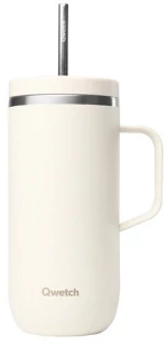 Qwetch Ποτήρι Θερμός Matt Sand Mε Xερούλι - 600ml