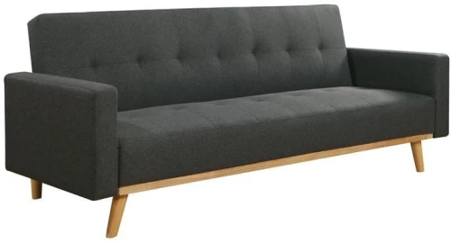 CARLOS Καναπές - Κρεβάτι Σαλονιού Καθιστικού, Ύφασμα Σκούρο Γκρι