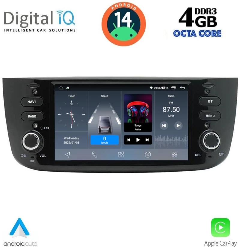 DIGITAL IQ BLG 464_CPA (6.1" DECK) MULTIMEDIA SYSTEM for FIAT GRANDE PUNTO mod. 2012> – EVO mod. 2009>