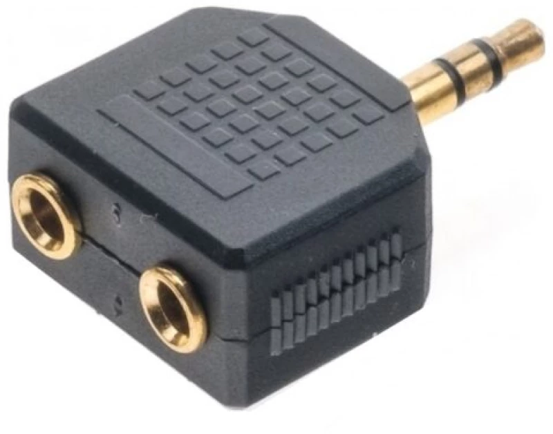 Αντάπτορας 3.5mm Male σε 2 X 3.5mm Female Μαύρο  OEM