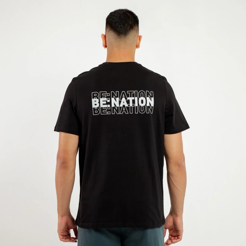 BE:NATION Reflective Logo s/s Tee 05312503-01 BENATION Μαύρο