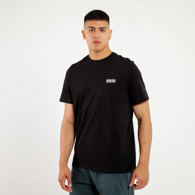BE:NATION Reflective Logo s/s Tee 05312503-01 BENATION Μαύρο