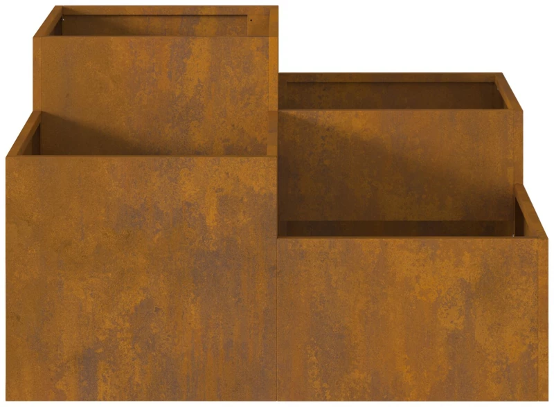 vidaXL Γλάστρος Κήπου 100x100x48 εκ. από Ανθεκτικό Ατσάλι