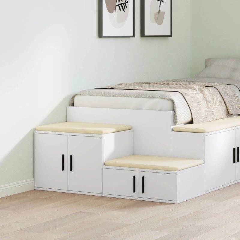 vidaXL Λευκή Ντουλάπα Αποθήκευσης 118x41x40 εκ. από Επεξεργασμένο Ξύλο