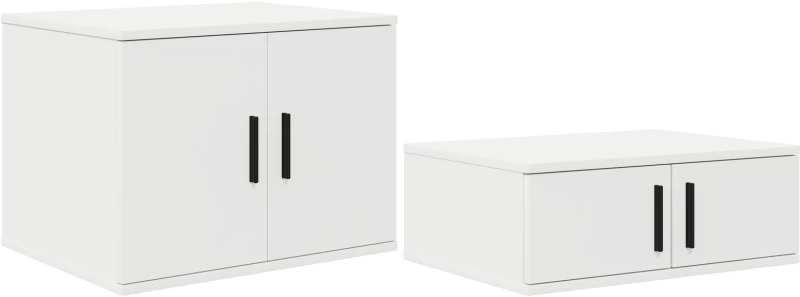 vidaXL Λευκή Ντουλάπα Αποθήκευσης 118x41x40 εκ. από Επεξεργασμένο Ξύλο