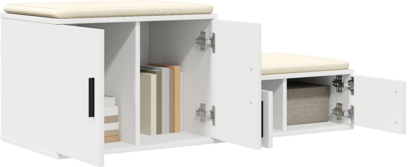 vidaXL Λευκή Ντουλάπα Αποθήκευσης 118x41x40 εκ. από Επεξεργασμένο Ξύλο