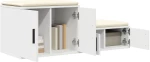 vidaXL Λευκή Ντουλάπα Αποθήκευσης 118x41x40 εκ. από Επεξεργασμένο Ξύλο