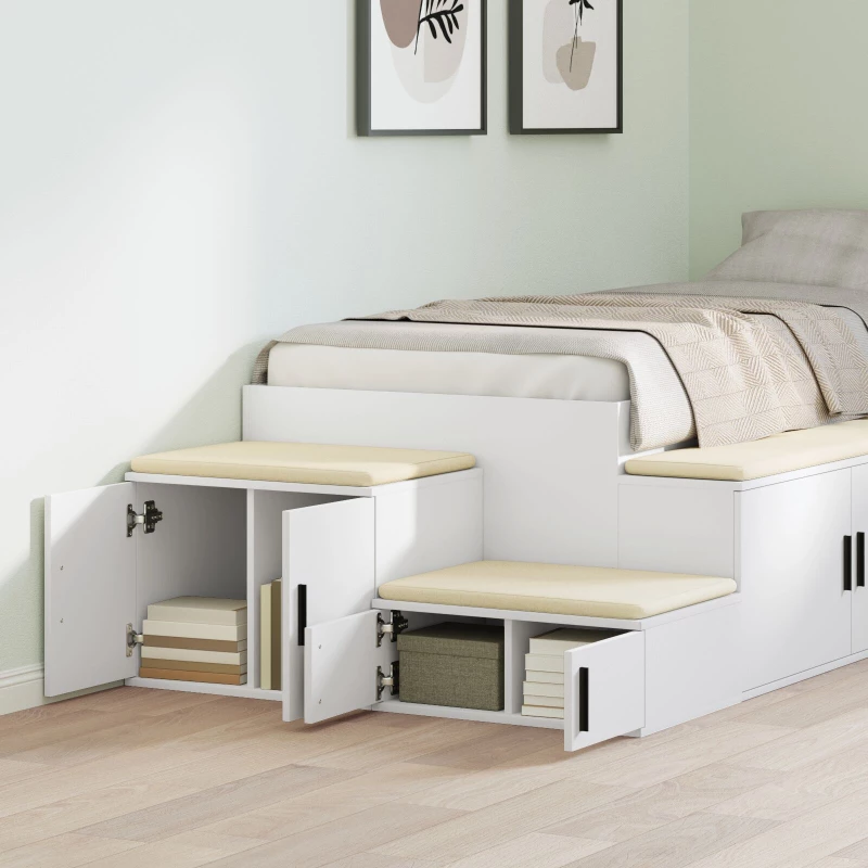 vidaXL Λευκή Ντουλάπα Αποθήκευσης 118x41x40 εκ. από Επεξεργασμένο Ξύλο