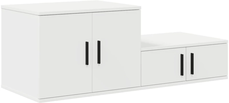 vidaXL Λευκή Ντουλάπα Αποθήκευσης 118x41x40 εκ. από Επεξεργασμένο Ξύλο