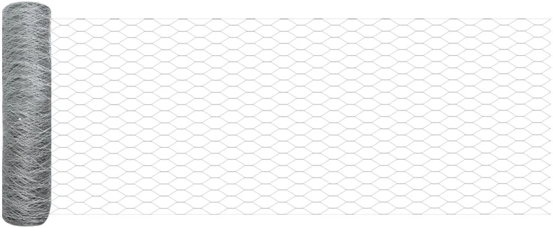 vidaXL Εξάγωνος Φράκτης 0.4x25 μ Γαλβανισμένο Ατσάλι