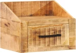 vidaXL Κομοδίνο 40x30x30 εκ. Μασίφ Ξύλο Ρουστίκ Μάνγκο