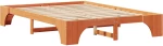 vidaXL Κρεβάτι Καφέ κερωμένο Στερεό ξύλο 140 x 200 cm Σταθερό