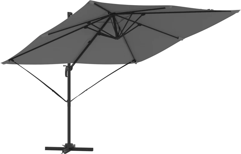 vidaXL Ομπρέλα Cantilever Roma Ανθρακί 286x285x265 cm Αλουμίνιο