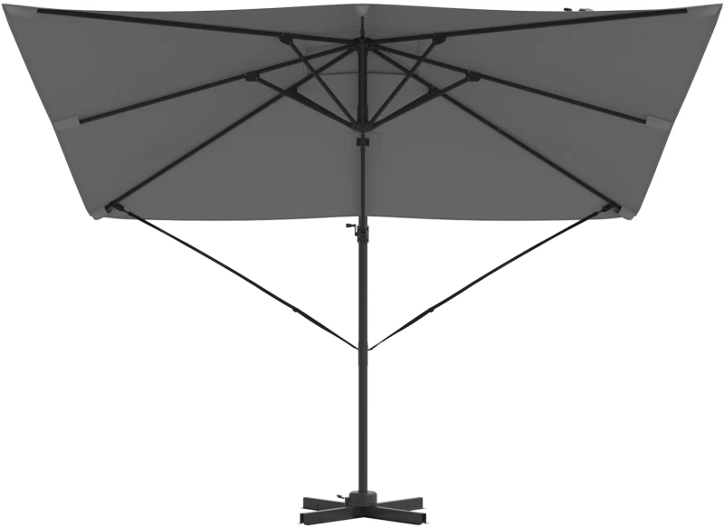 vidaXL Ομπρέλα Cantilever Roma Ανθρακί 286x285x265 cm Αλουμίνιο