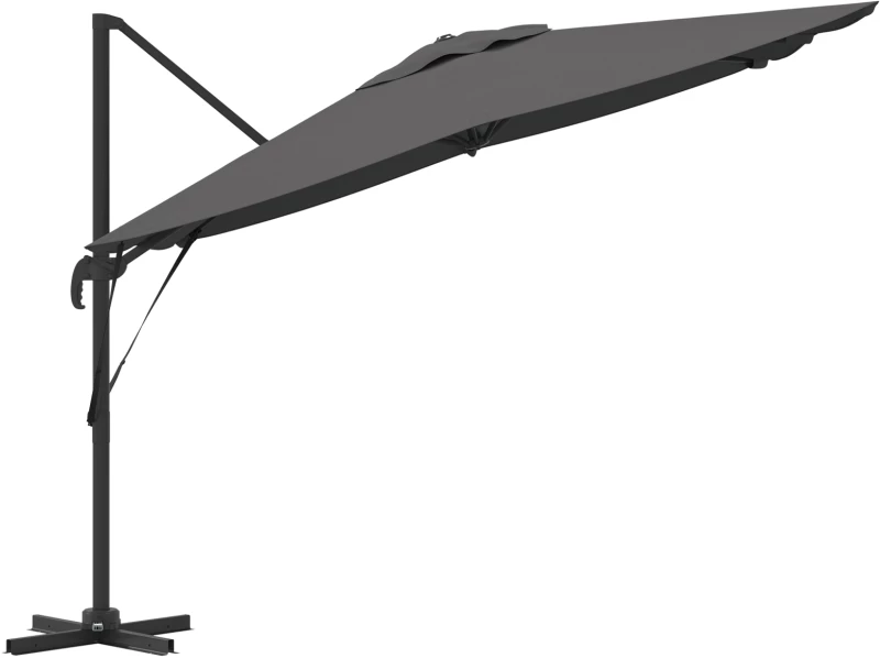 vidaXL Ομπρέλα Cantilever Roma Ανθρακί 286x285x265 cm Αλουμίνιο