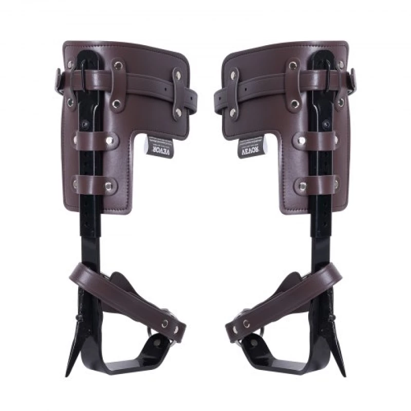 VEVOR Tree Climbing Spikes Climbing Spurs Alloy Steel Arborist Equipment Brown