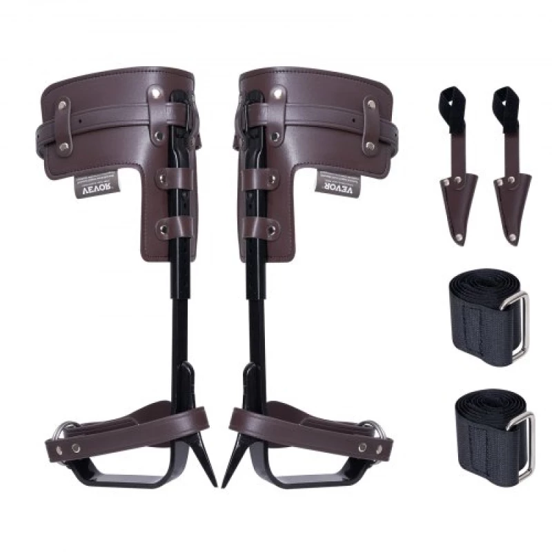 VEVOR Tree Climbing Spikes Climbing Spurs Alloy Steel Arborist Equipment Brown