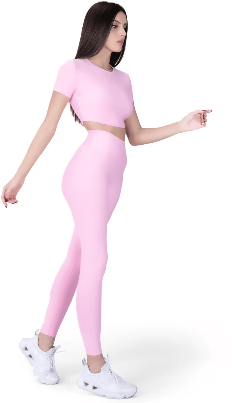 Γυναικείο Ψηλόμεσο Αθλητικό Κολάν Pink