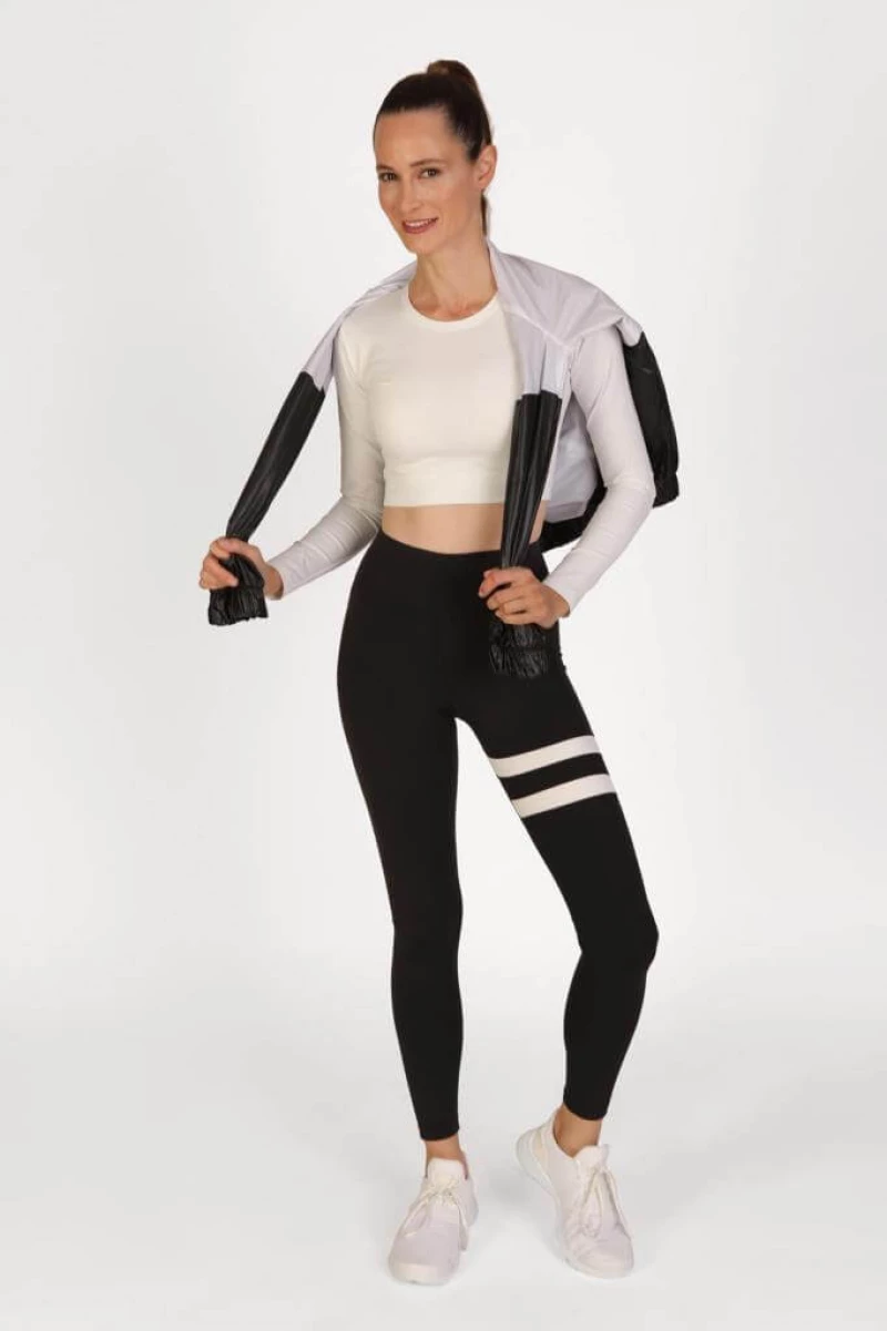 Γυναικείο Μακρυμάνικο Crop Top Άσπρο