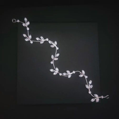Νυφικό headpiece Zircon 28 cm