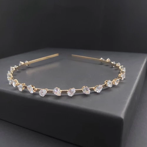 Νυφική στέκα μαλλιών Zircon