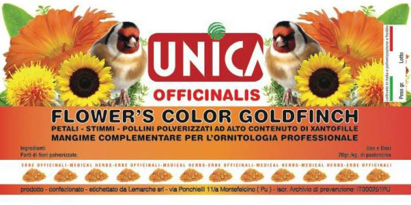 UNICA OFFICINALIS FLOWER’S COLOR GOLDFINCH - 100gr