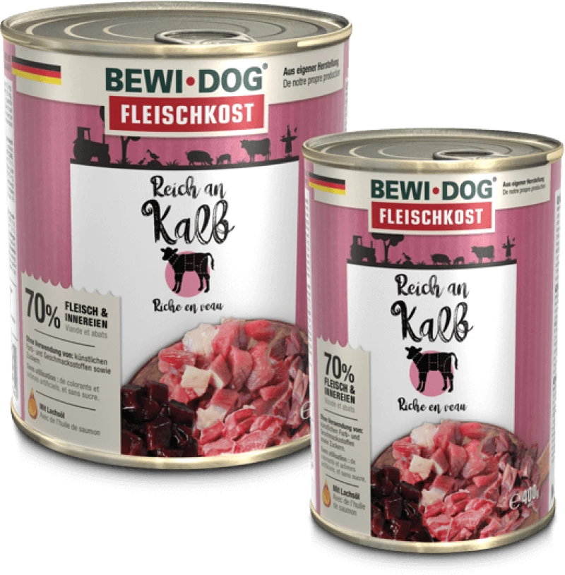 BEWI DOG Κονσέρβα Σκύλου Με Μοσχαράκι - 400gr X 6ΤΜΧ