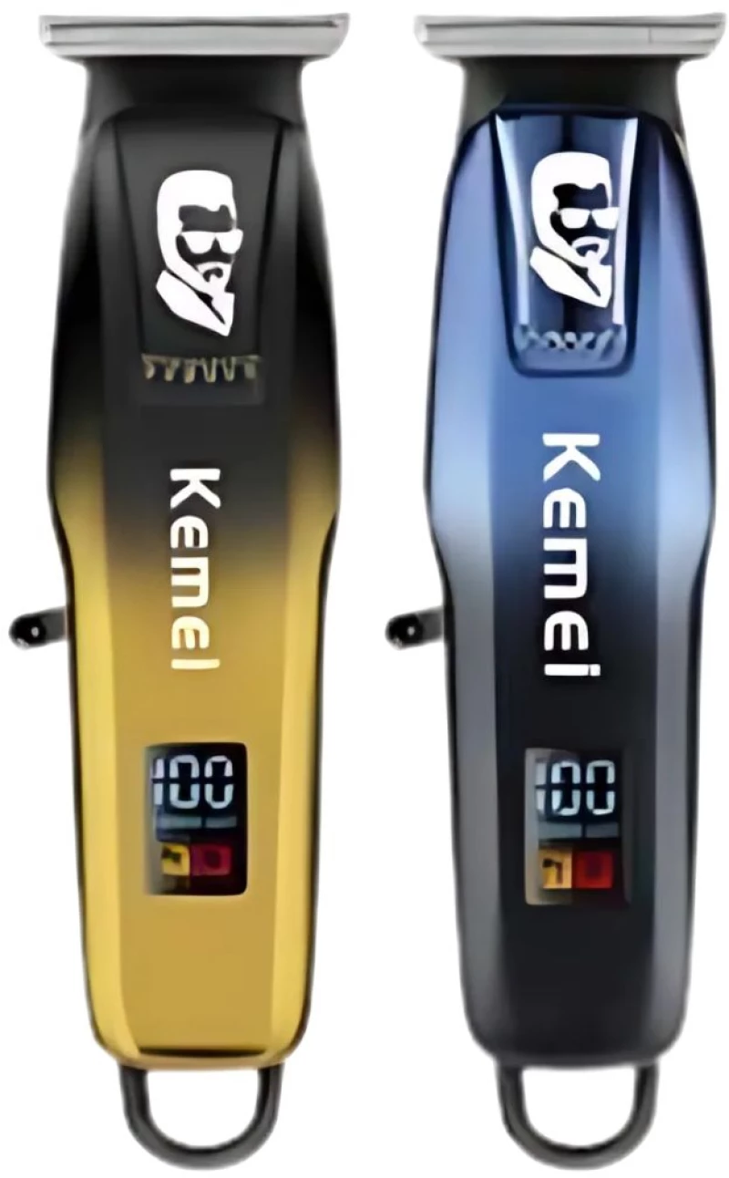 Kemei Επαναφορτιζόμενη Κουρευτική Μηχανή 5W με Οθόνη LCD KM-J03
