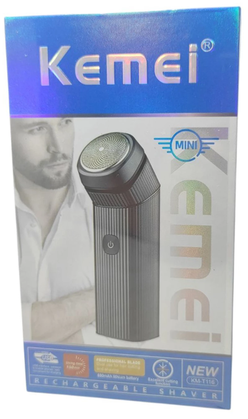 Mini Επαναφορτιζόμενη Ξυριστική Μηχανή Προσώπου Kemei KM-T116
